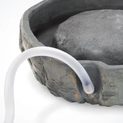 Bachlaufschalen-Set 3-teilig grau mit Solarpumpe