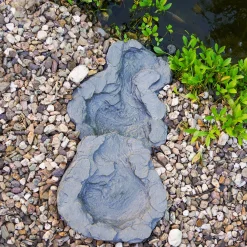 Bachlaufschalen-Set 2-teilig grau mit Solarpumpe