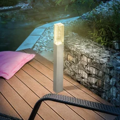 Elegante Standleuchte Bubble Tower 63 cm aus Edelstahl