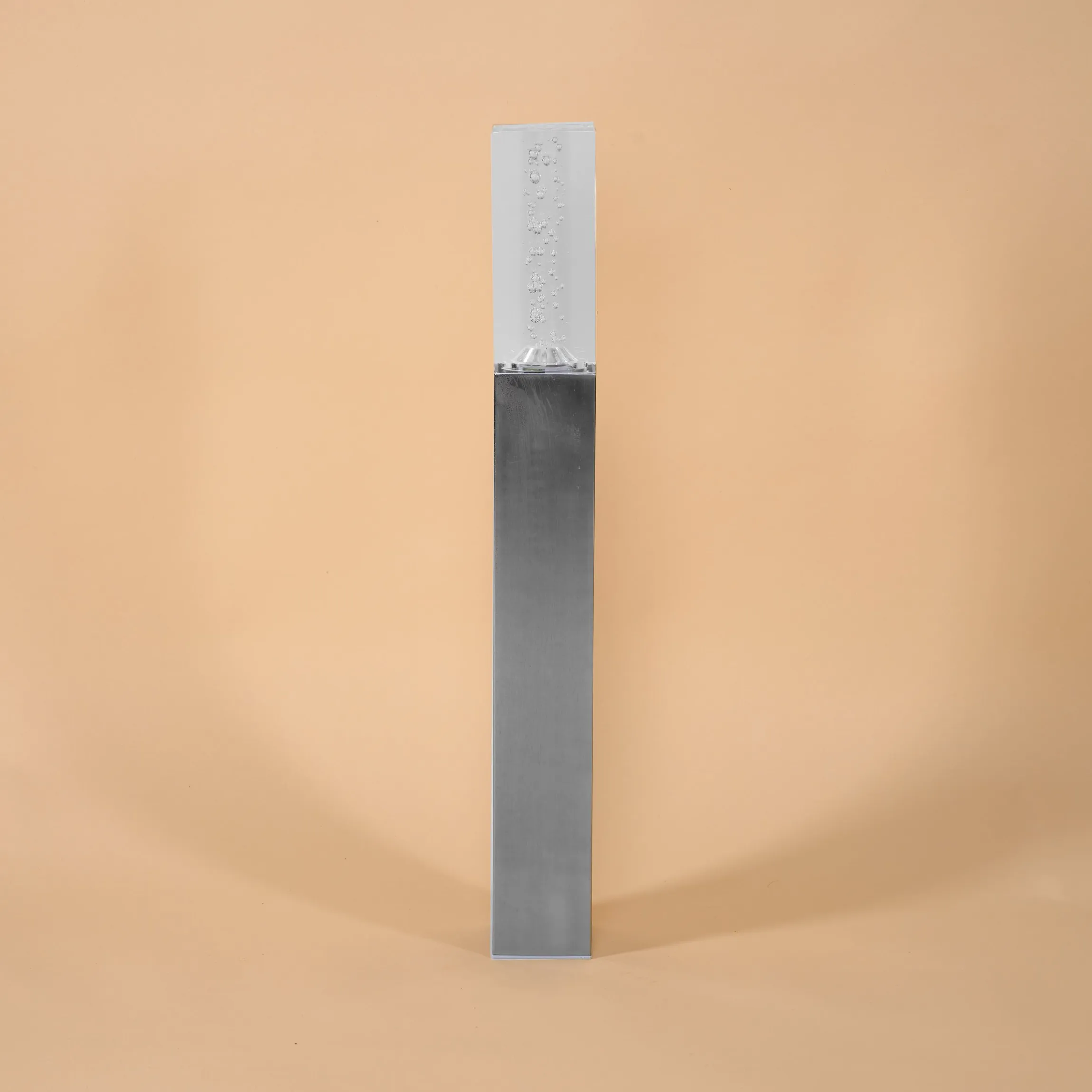 Elegante Standleuchte Bubble Tower 50 cm aus Edelstahl