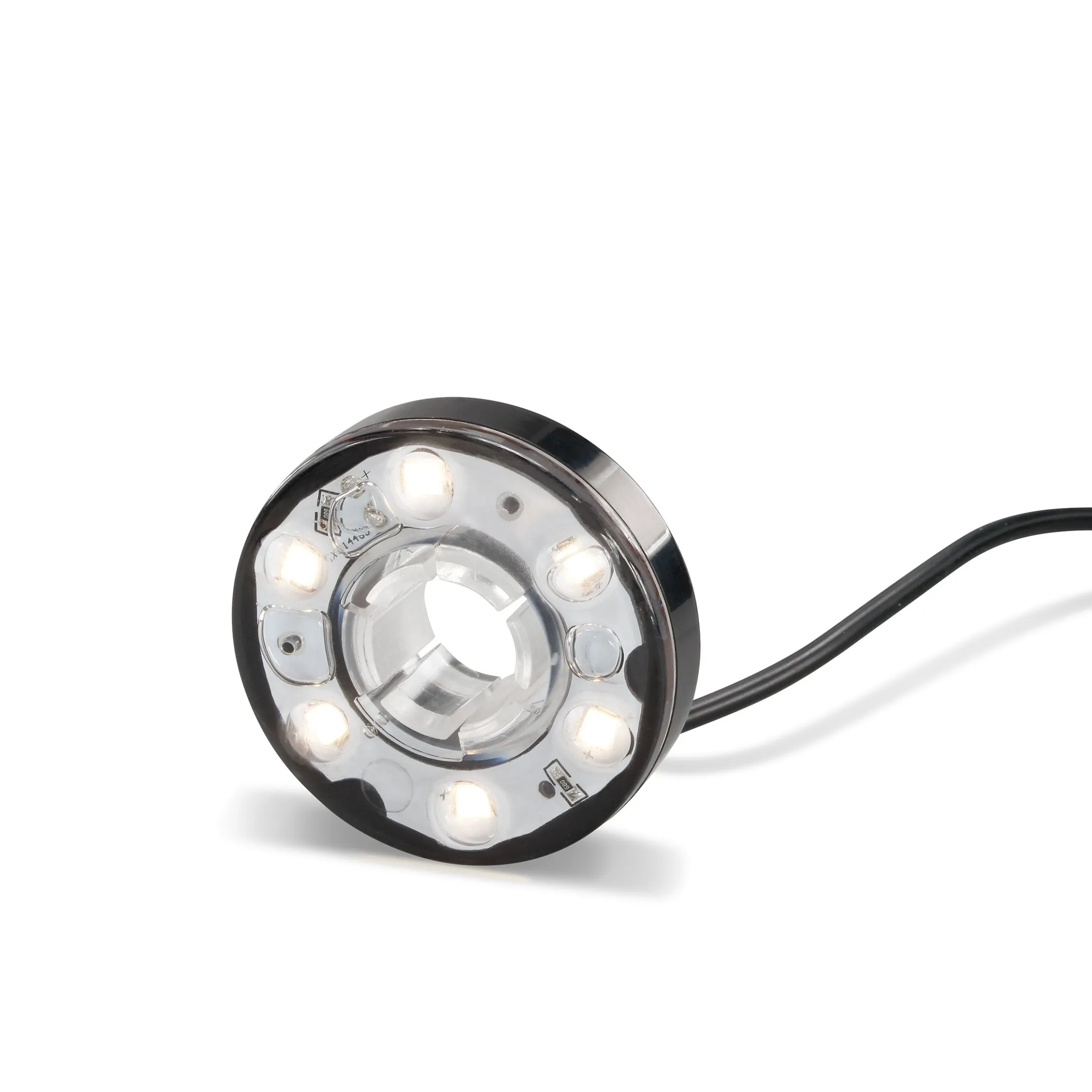 LED Lichtring 9 - 14 VDC mit 6 LEDs, warmweiß