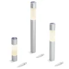 Moderne Solar Standleuchten Pole Light DuoColor im 3er-Set