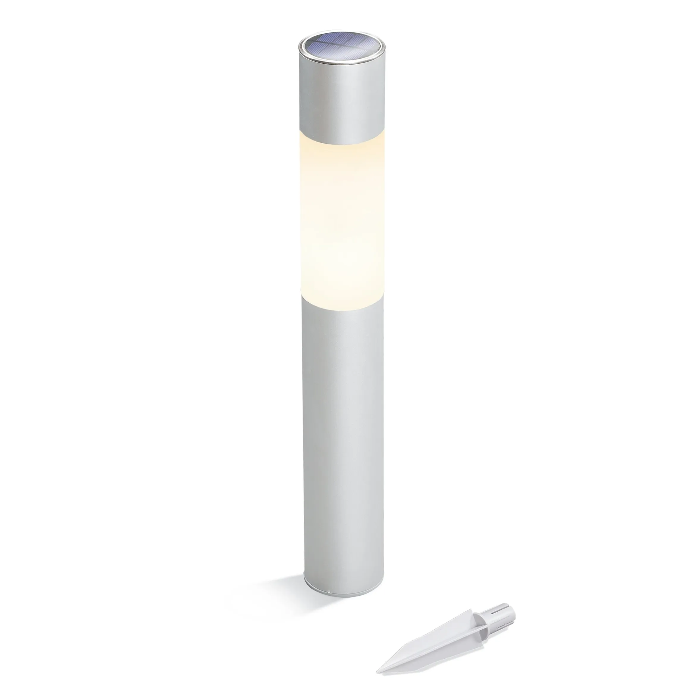 Moderne Solar Standleuchte Pole Light 50 cm DuoColor