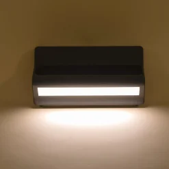 Moderne Solar Wand- & Schilderleuchte AluLine, schwarz