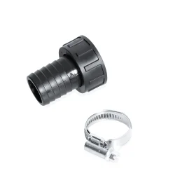 PP-Schlauchtülle 1 1/4" x 32 mm mit Überwurfmutter und Schelle
