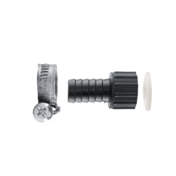 PP-Schlauchtülle 3/4" x 19 mm mit Überwurfmutter und Schelle
