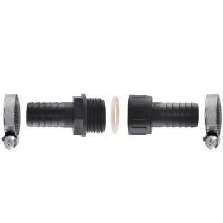 Schlauchverbinder 1" - 25 mm, inkl. 2 Schlauchschellen