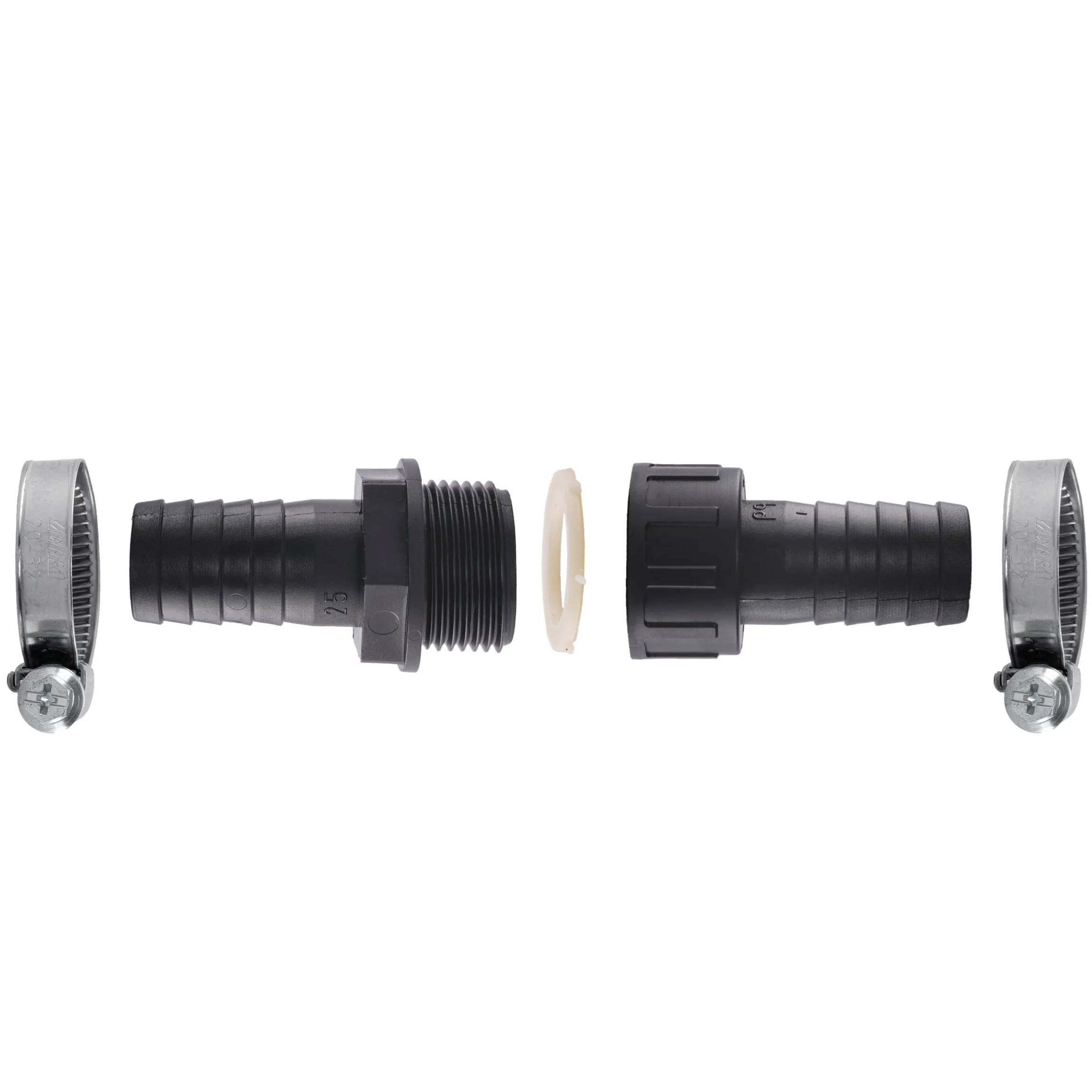 Schlauchverbinder 1" - 25 mm, inkl. 2 Schlauchschellen