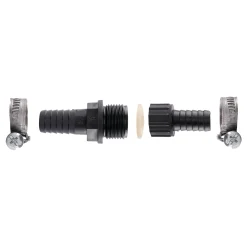 Schlauchverbinder 3/4" - 19 mm, inkl. 2 Schlauchschellen