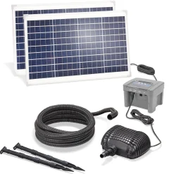 Solar Bachlaufpumpenset 70/2800 mit 12 Ah LiFePO4 Akkuspeicher