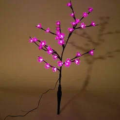 Solar Blütenstrauch mit 36 pinkfarbenen Leuchtblüten