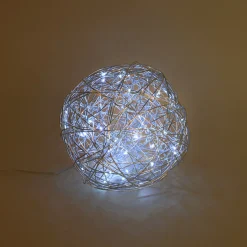 Solar Deko-Drahtkugel ⌀ 25 cm mit 50 kaltweißen LEDs