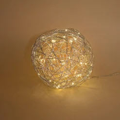 Solar Deko-Drahtkugel ⌀ 25 cm mit 50 warmweißen LEDs