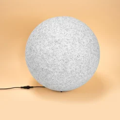 Solar Deko-Leuchtstein 40 cm mit externem 2 W Solarmodul