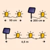 Solar Deko-Lichterkette mit 10 Glühbirnen