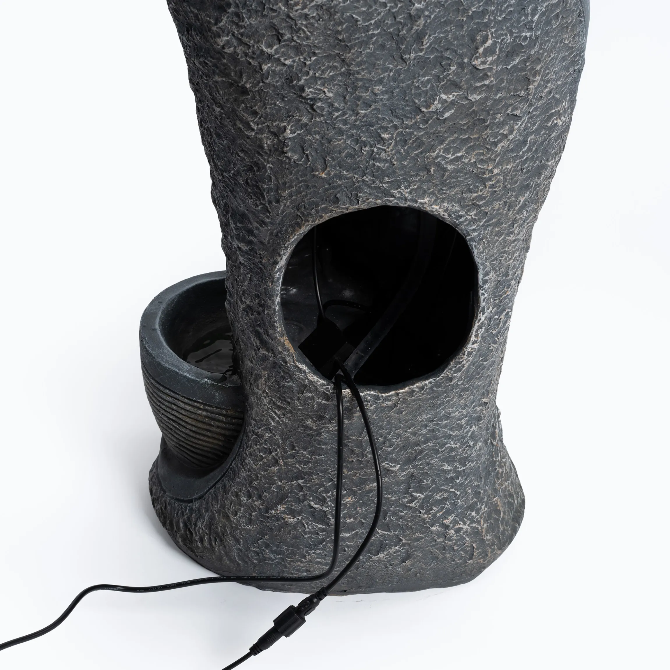 Solar Design Gartenbrunnen mit Wasserquelle und Kaskade