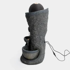 Solar Design Gartenbrunnen mit Wasserquelle und Kaskade