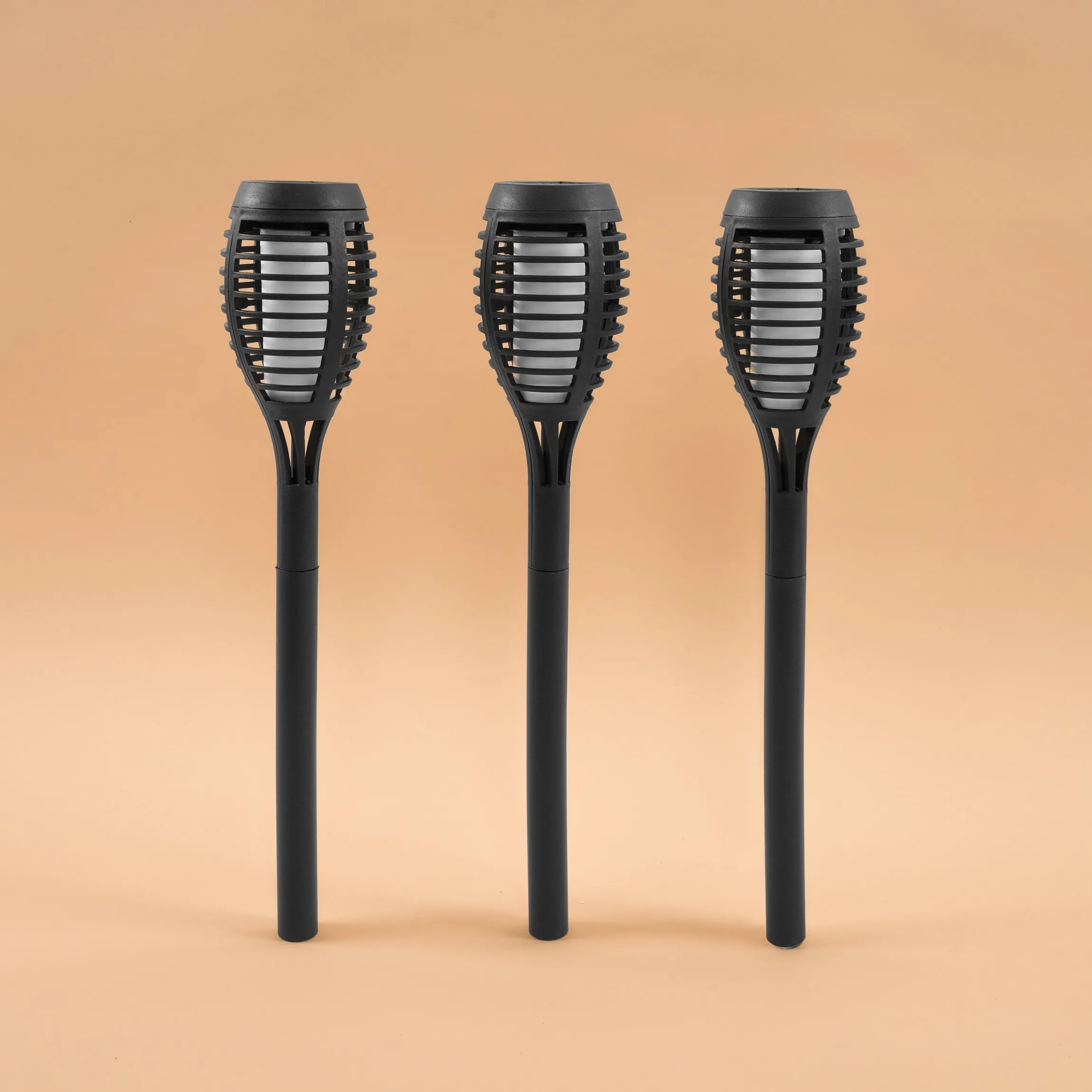 Solar Gartenfackel Lorenzo im 3er-Set