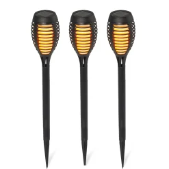 Solar Gartenfackel Lorenzo im 3er-Set