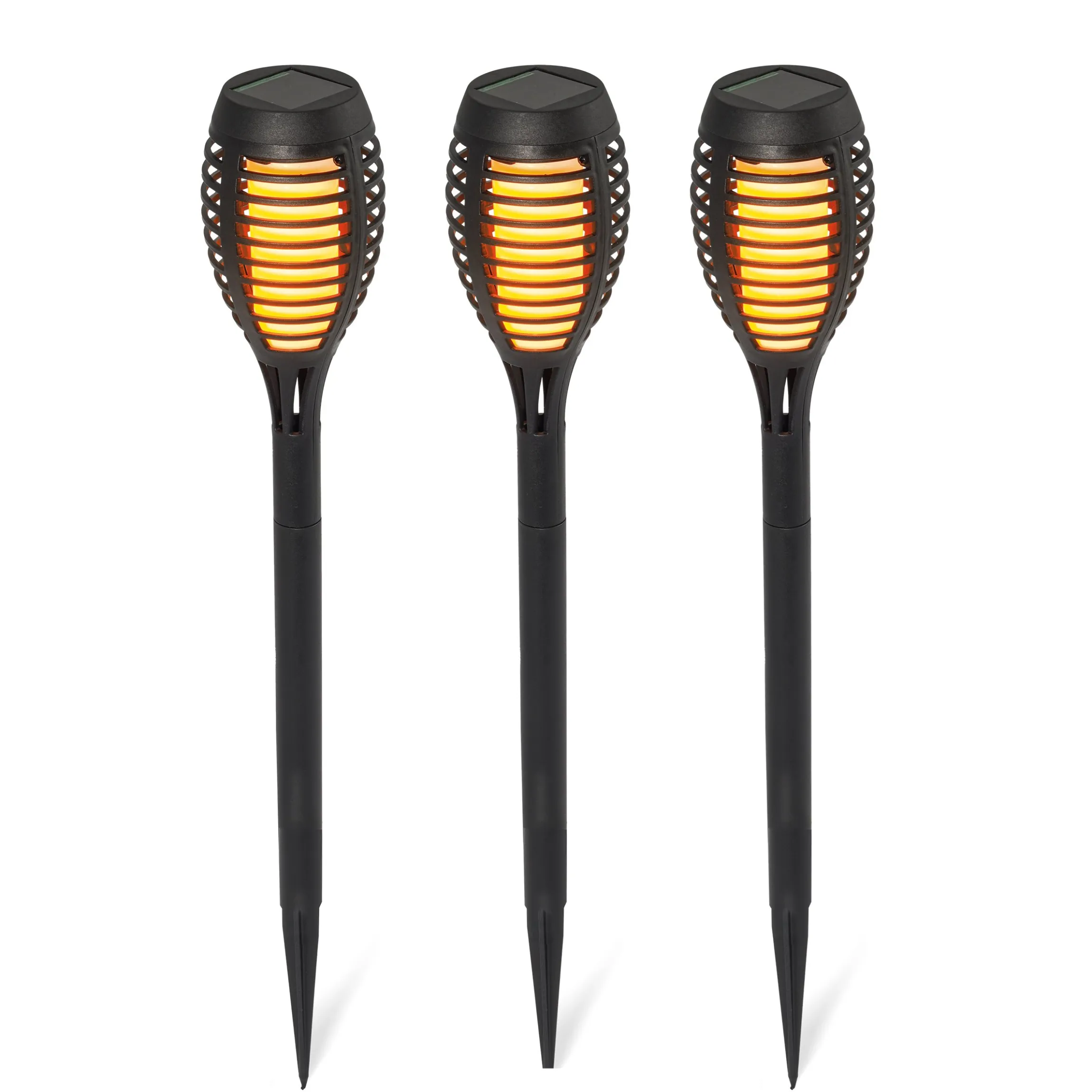 Solar Gartenfackel Lorenzo im 3er-Set