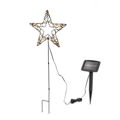 Solar Gartenstecker Weihnachtsstern mit 60 warmweißen LEDs