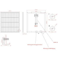 Solar Inselanlage 50 Wp mit 12 V/ 24 Ah Akku und LED Licht