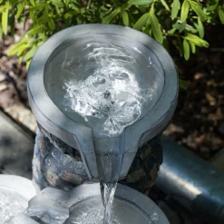 Solar Kaskadenbrunnen Bowl Fountain mit Direktbetrieb