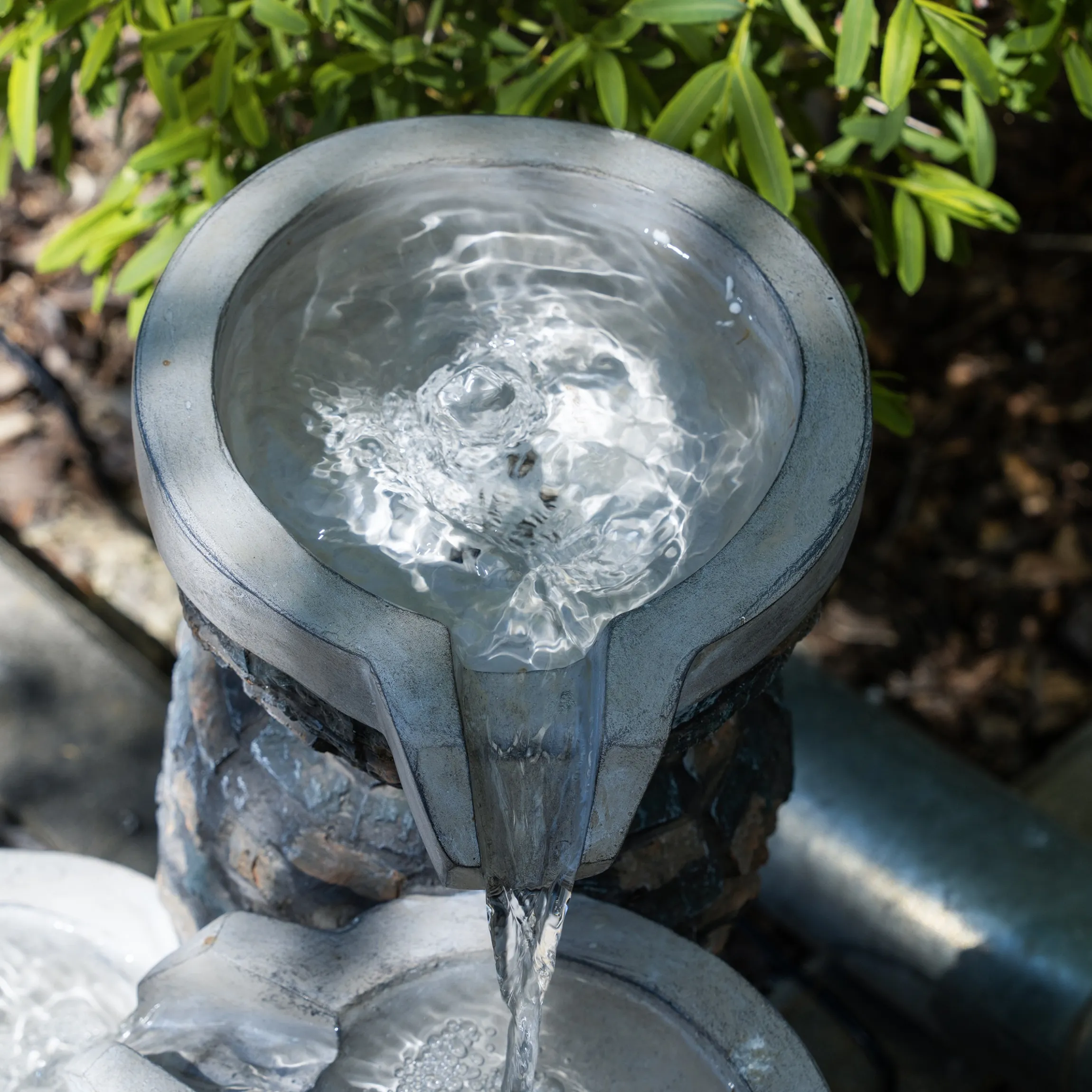 Solar Kaskadenbrunnen Bowl Fountain mit Direktbetrieb