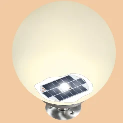 Solarkugel ⌀ 30 cm mit Edelstahl-Standfuß und Fernbedienung