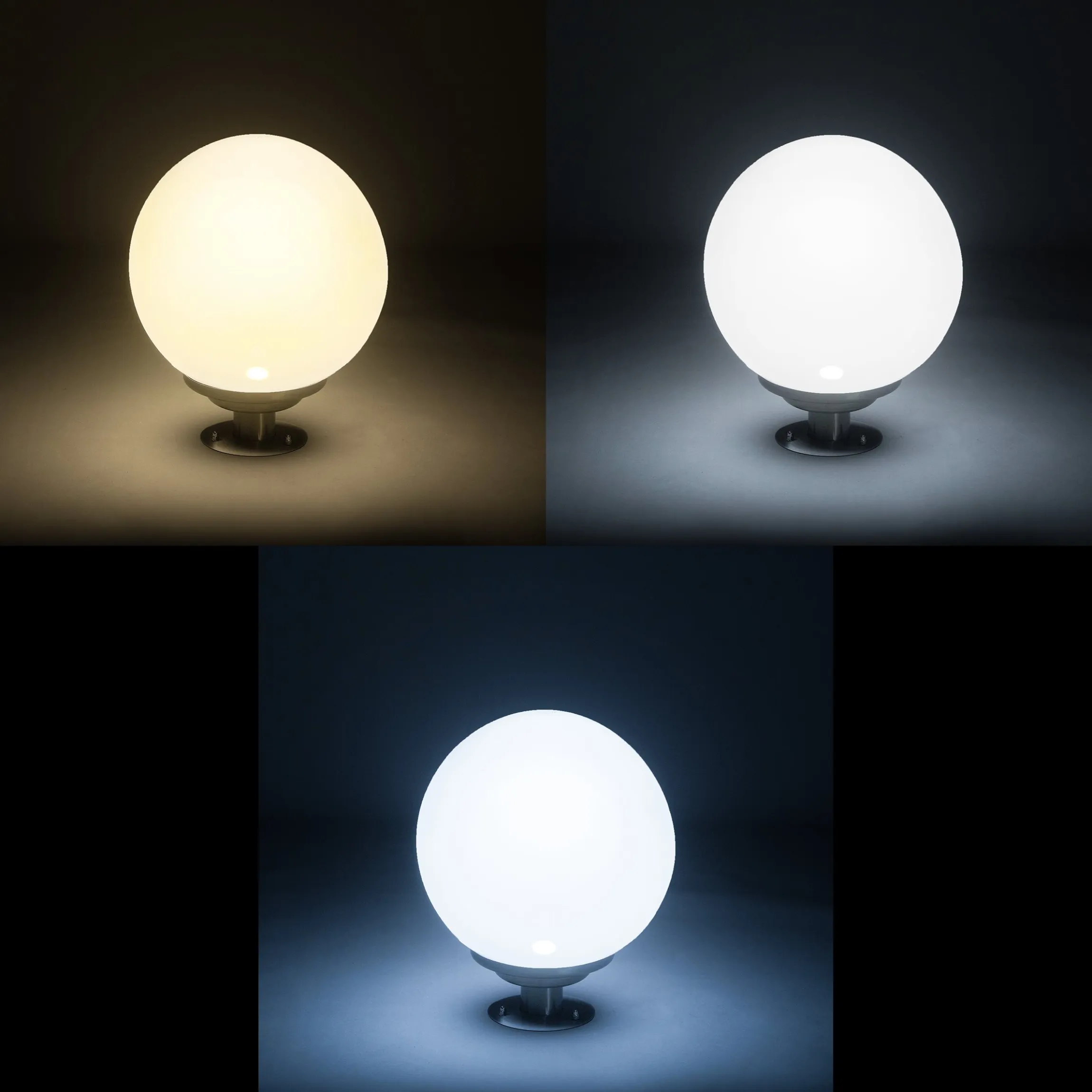 Solarkugel ⌀ 30 cm mit Edelstahl-Standfuß und Fernbedienung