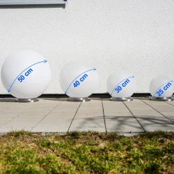 Solarkugel Liana ⌀ 25 cm mit Edelstahlsockel und Fernbedienung