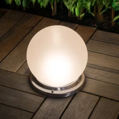 Solarkugel Liana ⌀ 25 cm mit Edelstahlsockel und Fernbedienung