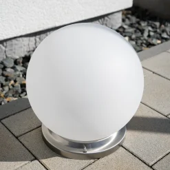 Solarkugel Liana ⌀ 30 cm mit Edelstahlsockel und Fernbedienung