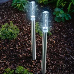Solar LED Steckleuchtenset Twins 2er Set hellweiß