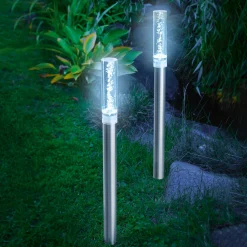 Solar LED Steckleuchtenset Twins 2er Set hellweiß