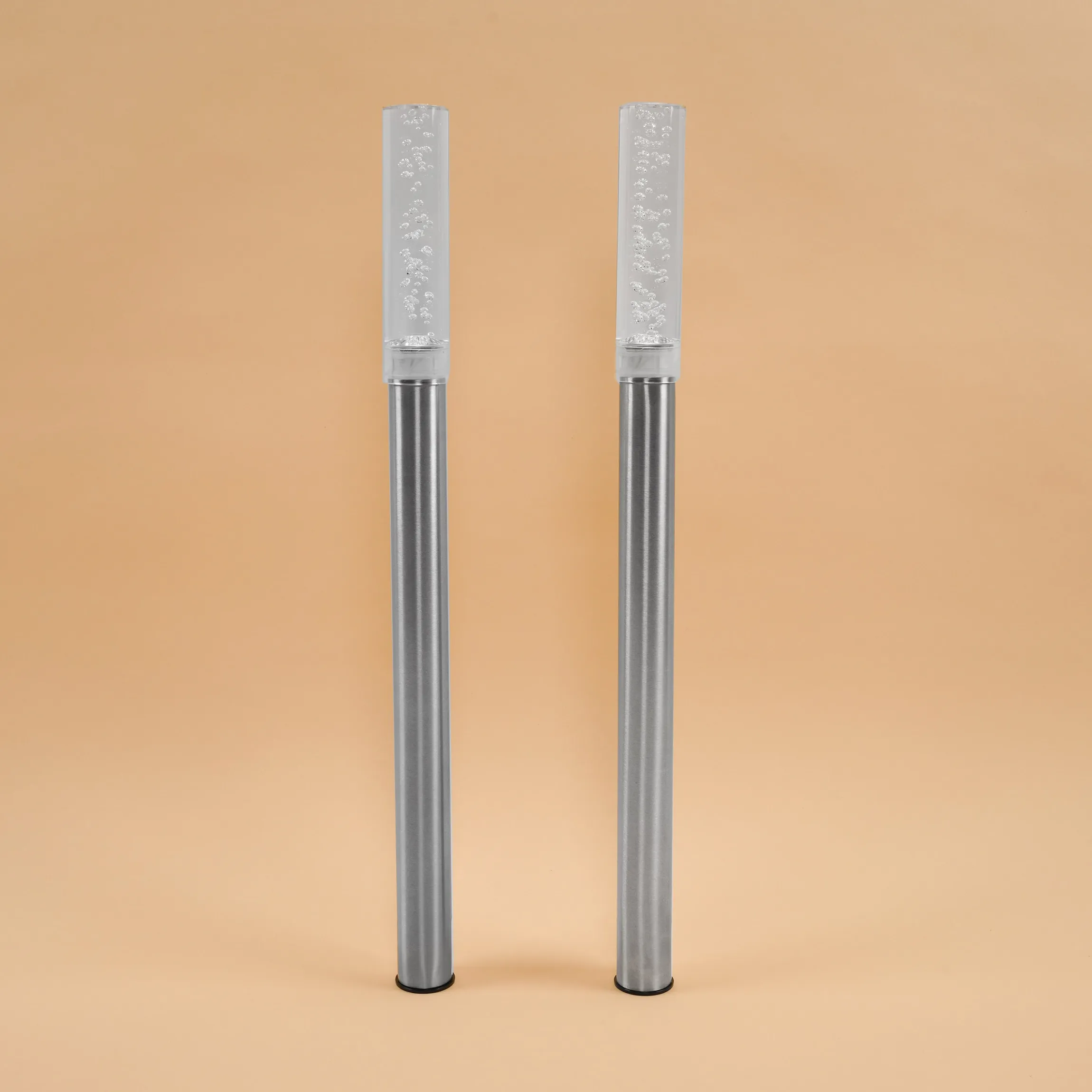 Solar LED Steckleuchtenset Twins 2er Set bernsteinfarben
