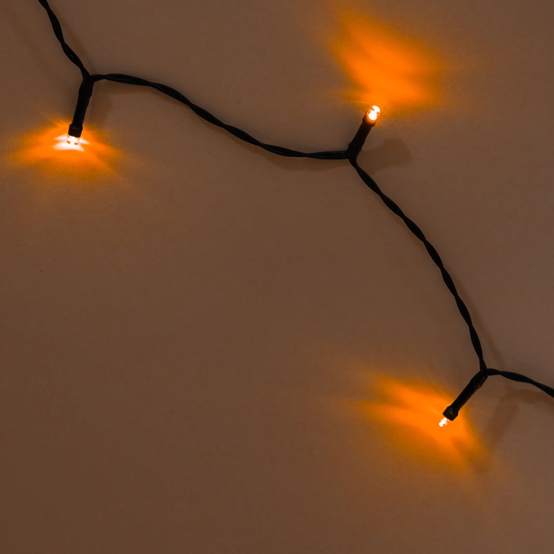 Solar Lichterkette mit 60 bernsteinfarbenen LEDs