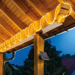 Solar Lichterschlauch mit 200 warmweißen LEDs