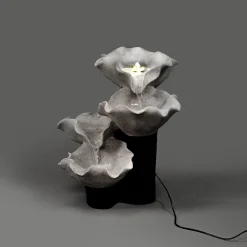 Solar Lotusblätterbrunnen mit LED-Beleuchtung