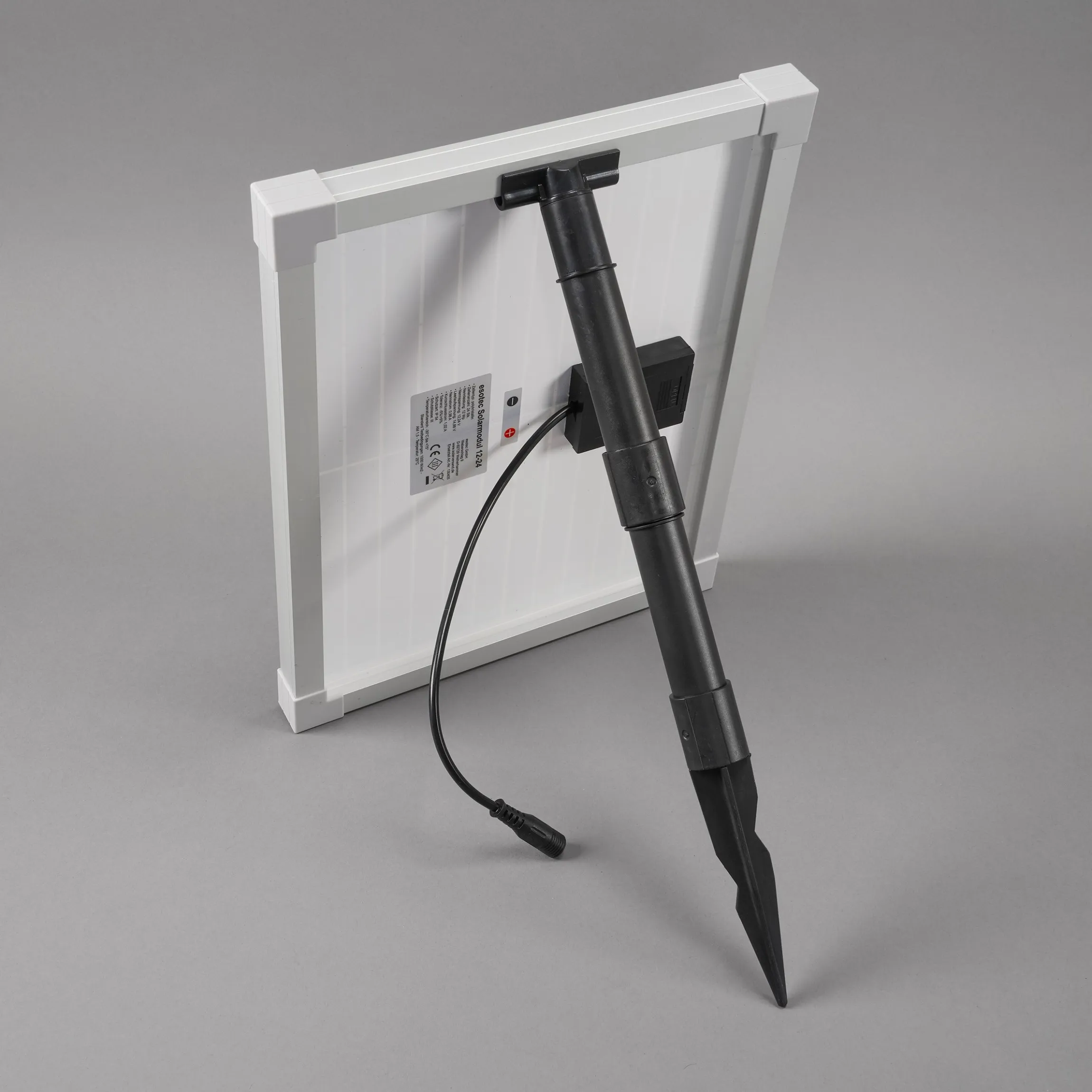 Solarmodul 12 Wp / 12 V mit Stecker 2-polig klein - neues Modell