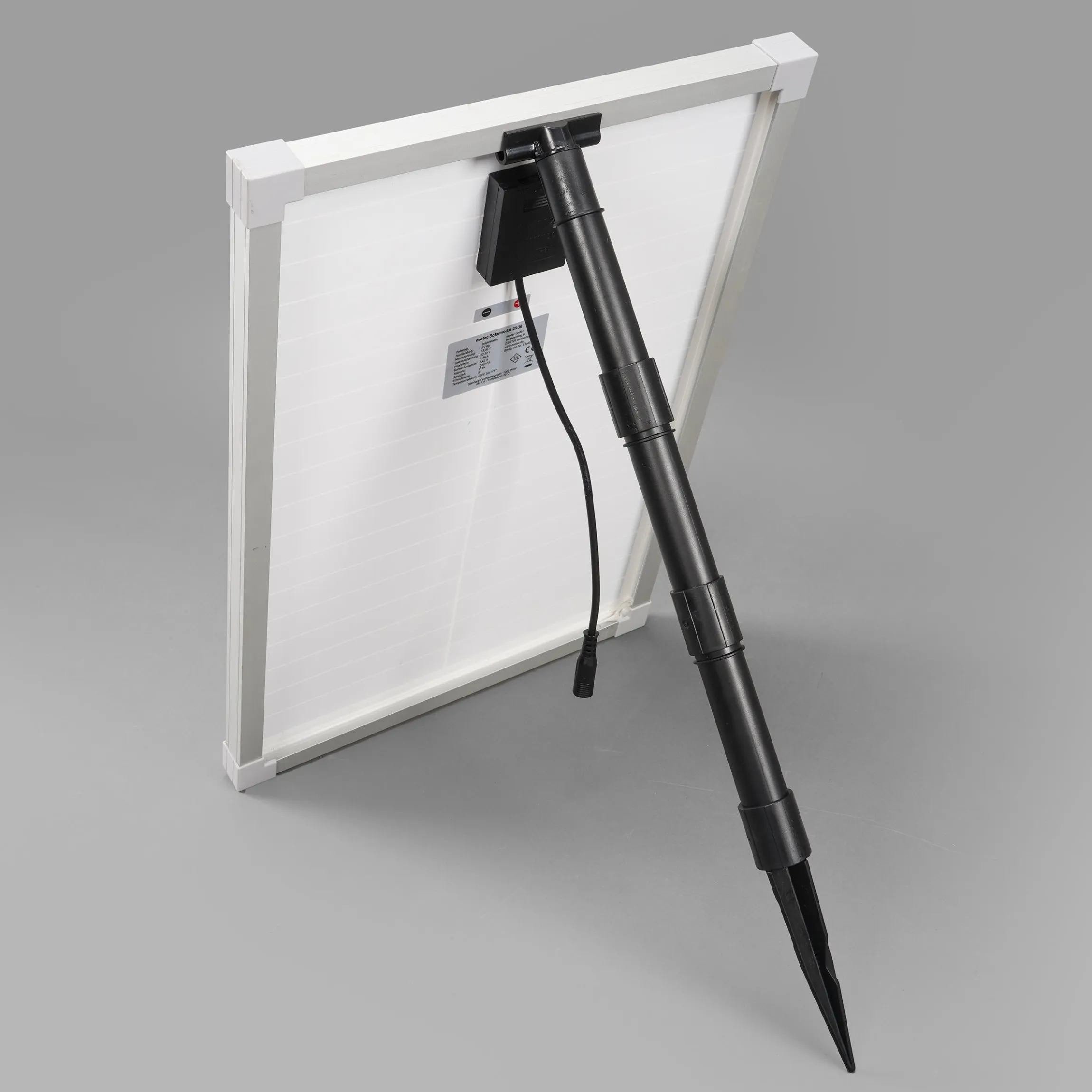 Solarmodul 25 Wp / 18 V mit Stecker 2-polig klein - neues Modell