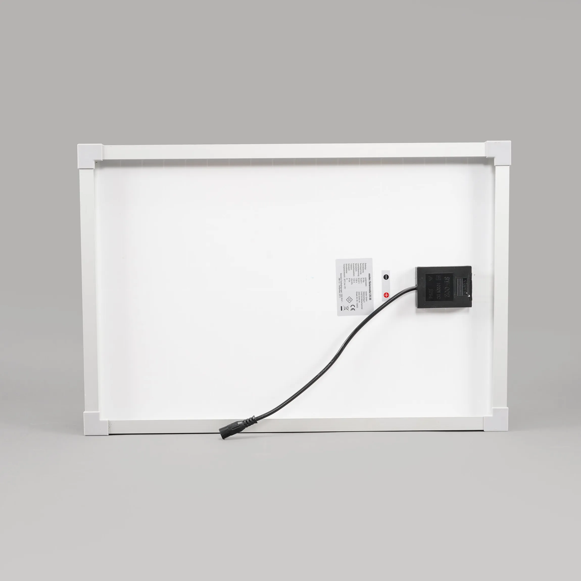 Solarmodul 25 Wp / 12 V mit Stecker 2-polig klein - neues Modell