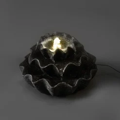 Solar Muschelbrunnen mit LED-Beleuchtung