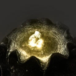 Solar Muschelbrunnen mit LED-Beleuchtung
