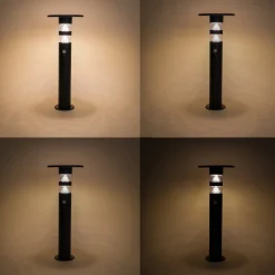 Solar PIR-Standleuchte Casoli 55 cm, schwarz