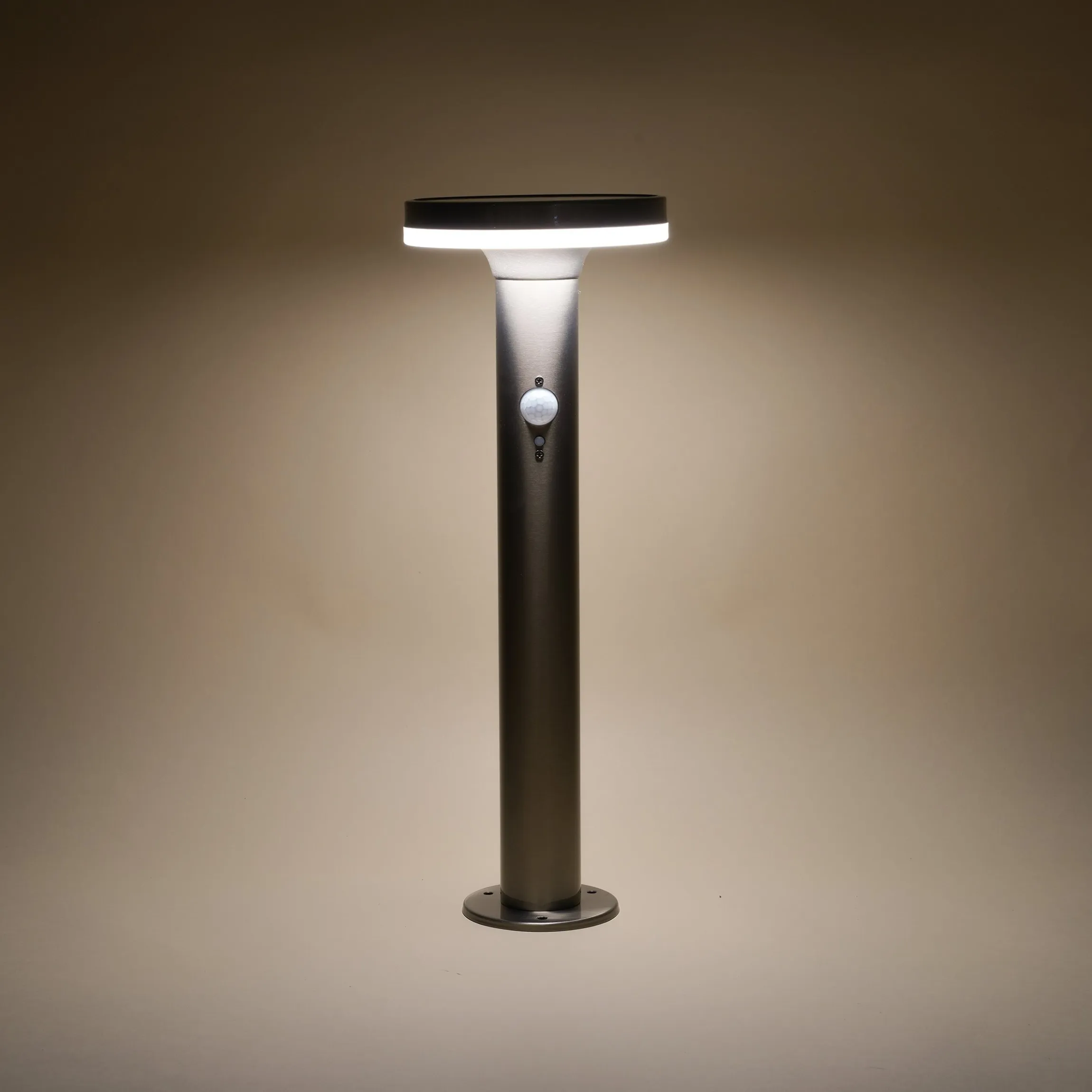 Solar PIR-Standleuchte Lena 45 cm aus Edelstahl