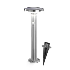 Solar PIR-Standleuchte Lena 45 cm aus Edelstahl