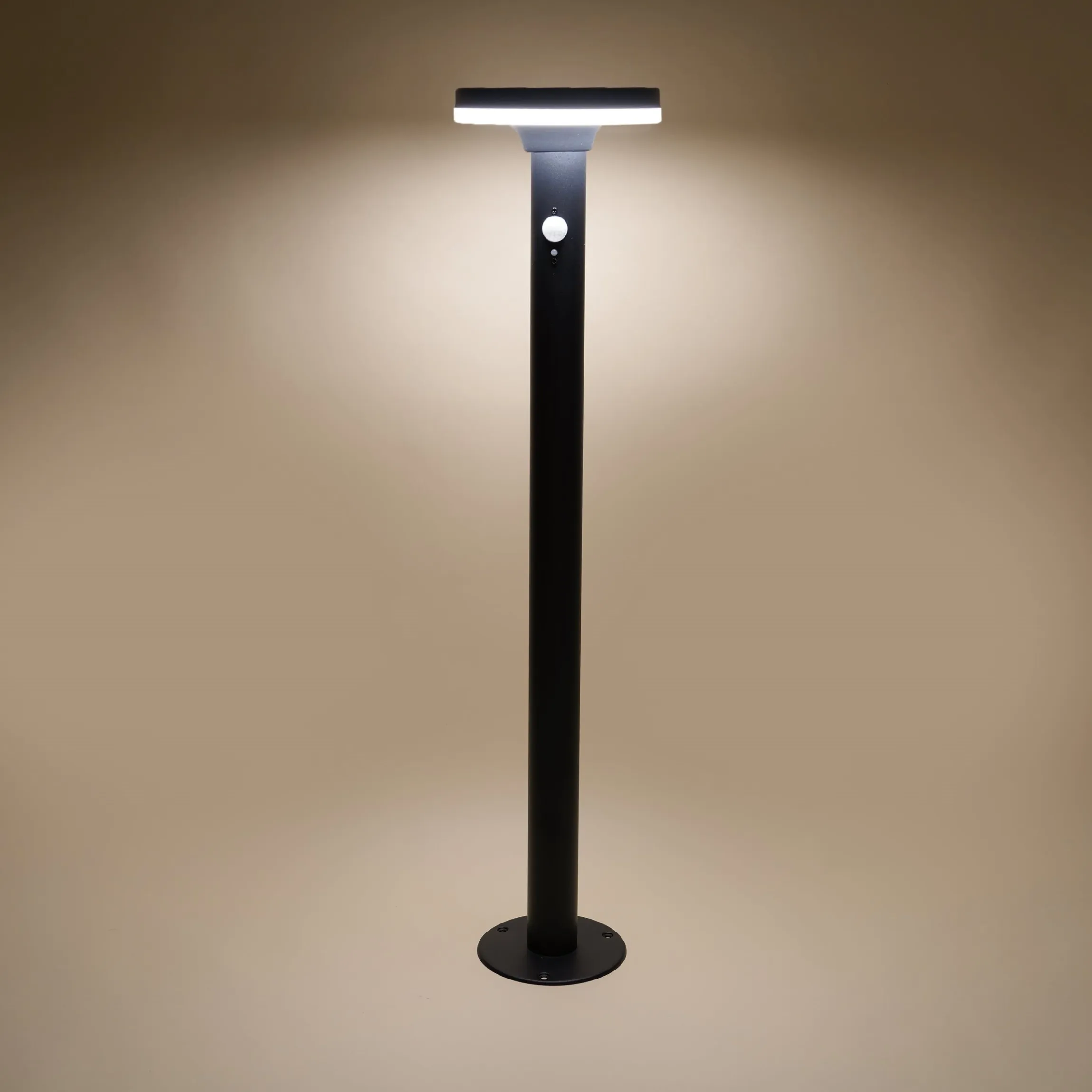 Solar PIR-Standleuchte Mia 85 cm in schwarz