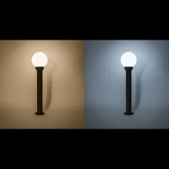 Solar Pollerleuchte mit Leuchtkugel ⌀ 20 cm