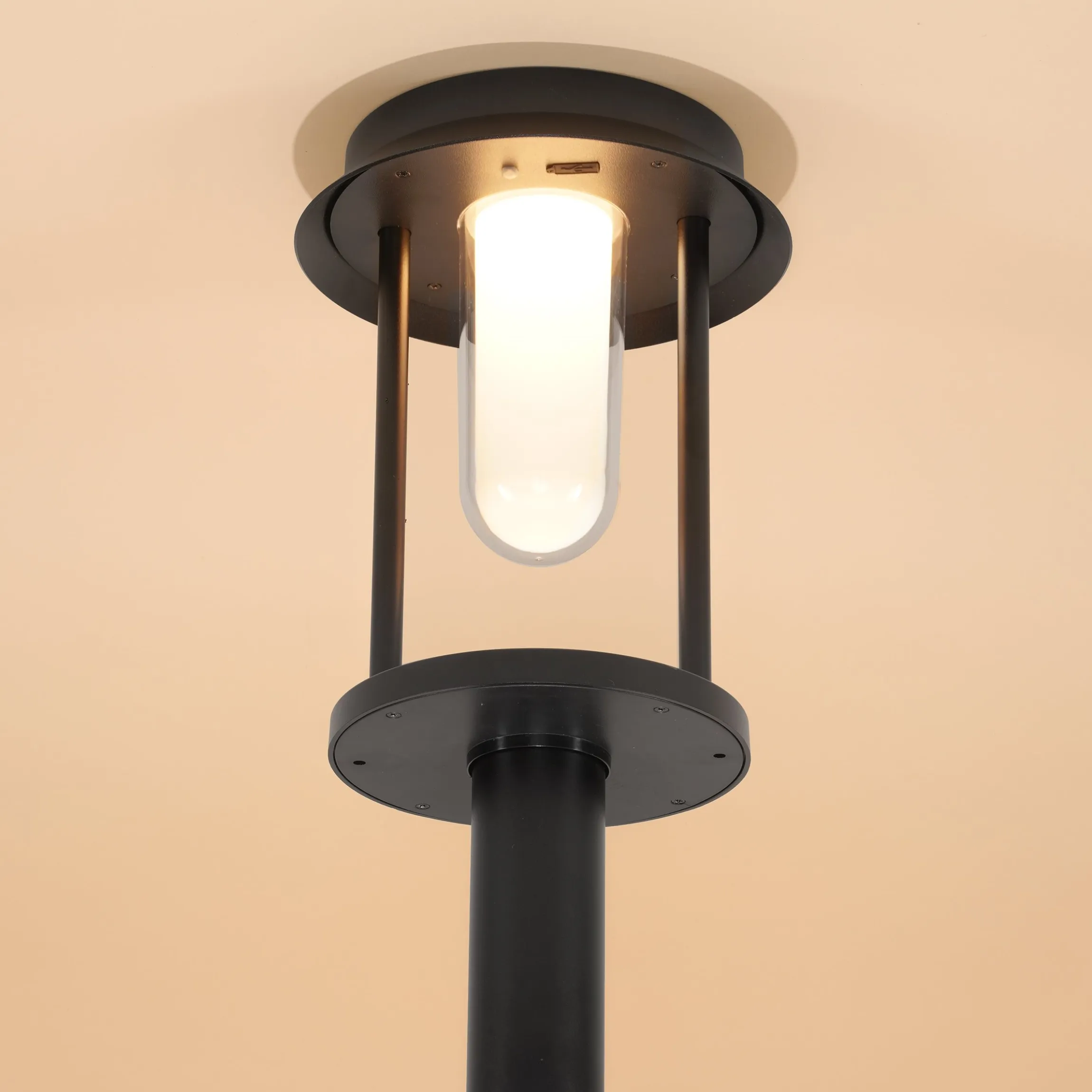 Solar Pollerleuchte Svenja 73 cm, schwarz